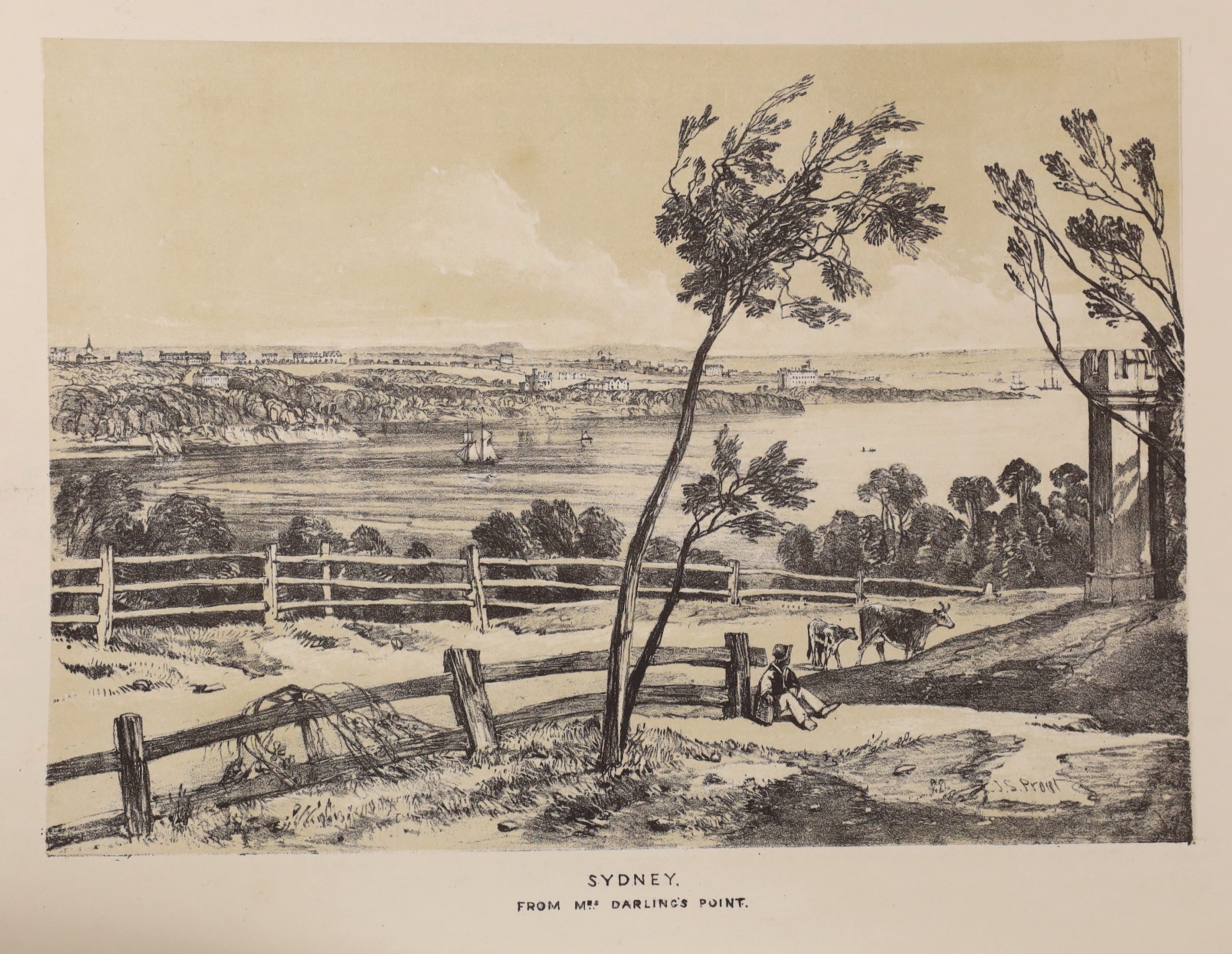 John Skinner Prout, R.I. (British, 1806-1876), 'Sydney Illustrated', Part I and Part II, lithograph, plates 18.5 x 28cm, overall folio 43 x 28.5cm